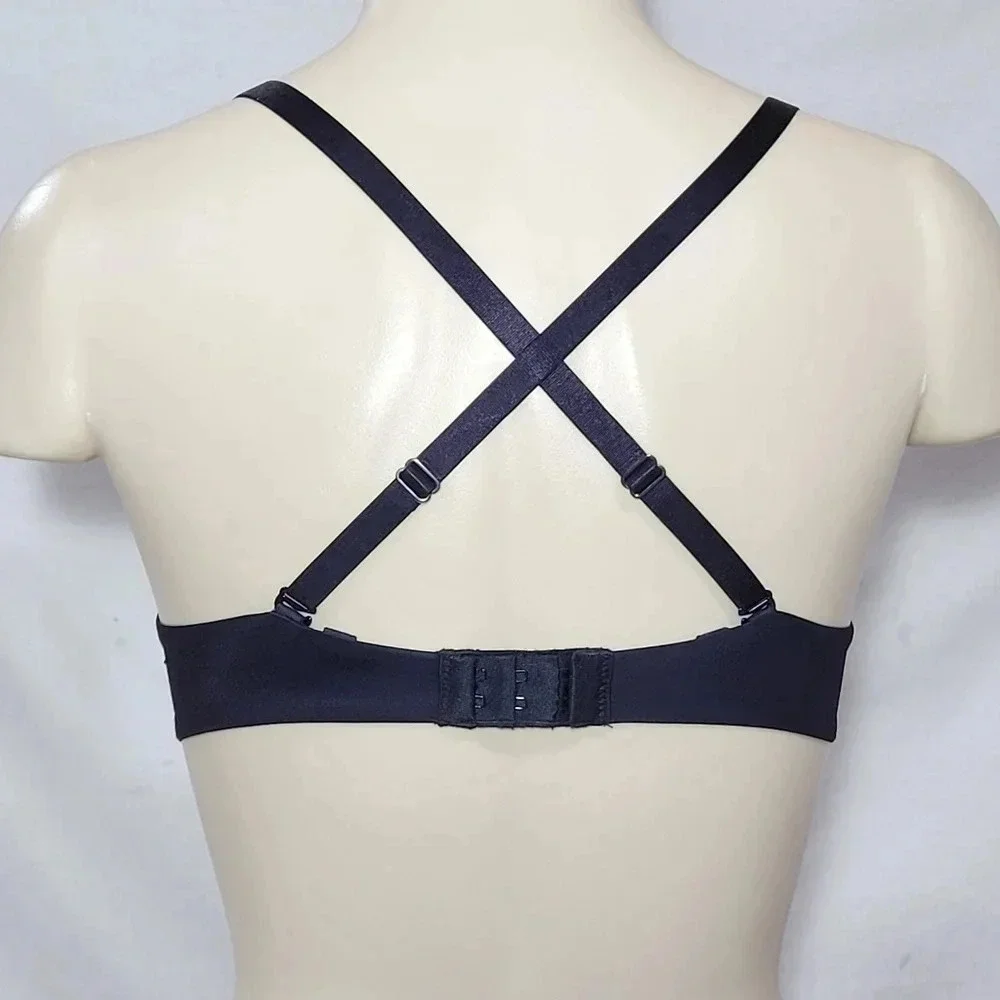 34B Lily of France‎ 2175300 Smooth & Sleek Push Up Underwire Bra Black NWT